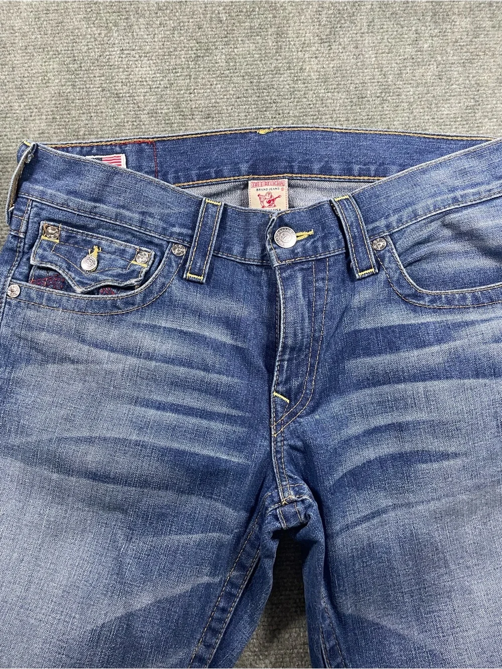 True Religion Men's Medium Blue Bootcut Jeans